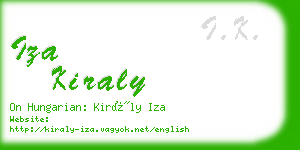 iza kiraly business card